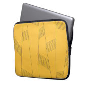 Einfaches, gelbes, modernes abstraktes Grafikdesig Laptopschutzhülle (Vorderseite Links)