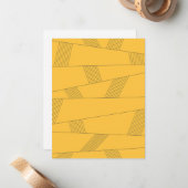 Einfaches, gelbes, modernes abstraktes Grafikdesig Mitteilungskarte (Vorderseite/Rückseite Beispiel)
