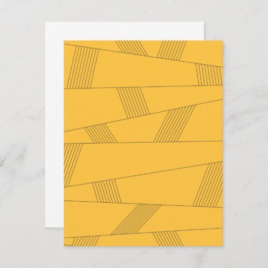 Einfaches, gelbes, modernes abstraktes Grafikdesig Mitteilungskarte (Vorne/Hinten)