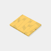 Einfaches, gelbes, modernes abstraktes Grafikdesig Post-it Klebezettel (angewinkelt)