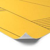 Einfaches, gelbes, modernes abstraktes Grafikdesig Poster (Ecke)