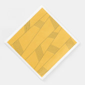 Einfaches, gelbes, modernes abstraktes Grafikdesig Serviette (Ecke)