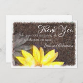 Einfaches gelbes und graues dankeskarte (Vorne/Hinten)