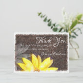 Einfaches gelbes und graues dankeskarte (Stehend Vorderseite)