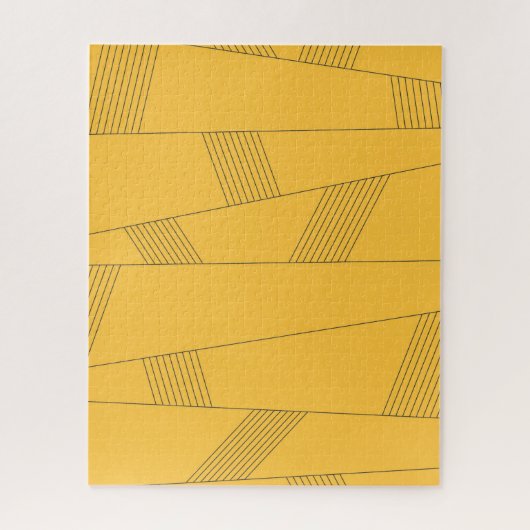 Einfaches, gelbes und modernes abstraktes Grafikde Puzzle (Vertikal)