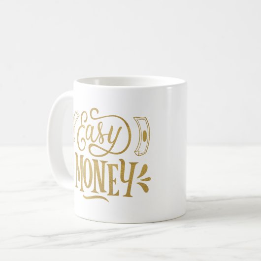 EINFACHES GELD KAFFEETASSE (Vorderseite Links)