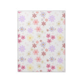 Einfaches Gemustertes Notizblock mit Floral (Rotiert)