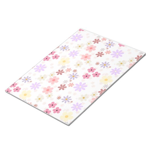 Einfaches Gemustertes Notizblock mit Floral (angewinkelt)