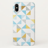 EINFACHES GEOMETRIC-modernes Dreiecksmuster blaues Case-Mate iPhone Hülle (Rückseite)