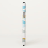 EINFACHES GEOMETRIC-modernes Dreiecksmuster blaues Case-Mate iPhone Hülle (Hinten/Rechts)