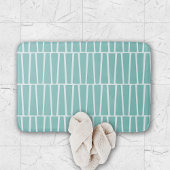 Einfaches geometrisches Aqua-Muster Badematte