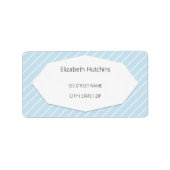 Einfaches geometrisches Blau Adressaufkleber (Vorne)