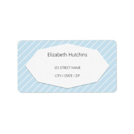 Einfaches geometrisches Blau Adressaufkleber
