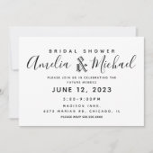 Einfaches geometrisches Brautparty Einladung (Vorderseite)