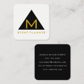 Einfaches geometrisches Dreieck Quadratische Visitenkarte (Vorne/Hinten)