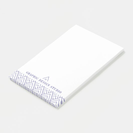 Einfaches geometrisches gemustertes Design Post-it Klebezettel (angewinkelt)