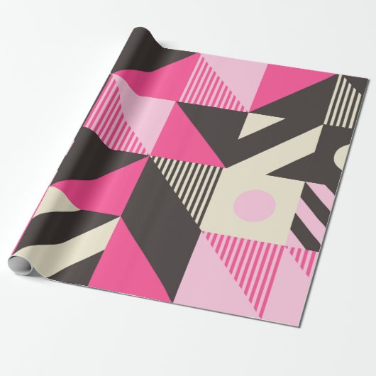 Einfaches geometrisches Kunstwerk mit bearbeitbare Geschenkpapier (Ungerollt)