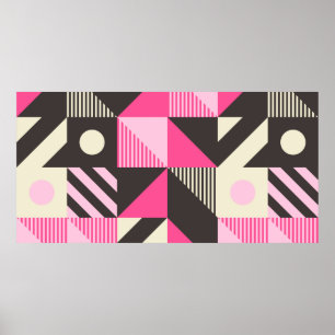 Einfaches geometrisches Kunstwerk mit bearbeitbare Poster