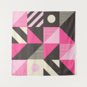 Einfaches geometrisches Kunstwerk mit bearbeitbare Wandteppich (Vorderseite (Horizontal))