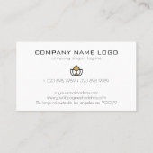 Einfaches geometrisches Logo Visitenkarte (Rückseite)