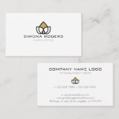 Einfaches geometrisches Logo Visitenkarte (Vorne/Hinten)