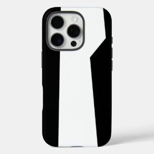 Einfaches geometrisches Muster in Schwarz und Weiß iPhone 16 Pro Hülle
