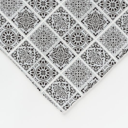 Einfaches geometrisches rustikales Muster Fleecedecke (Ecke)