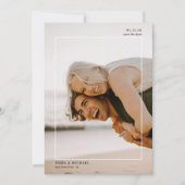 Einfaches Gerahmtes Foto Save The Date (Vorderseite)