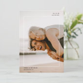 Einfaches Gerahmtes Foto Save The Date (Stehend Vorderseite)