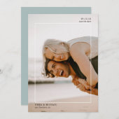 Einfaches Gerahmtes Foto Save The Date (Vorne/Hinten)