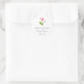 Einfaches Geranium-Gedenkstätte  Runder Aufkleber (Tasche)