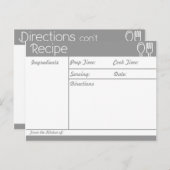 Einfaches, gerötetes Graurezept Postkarte (Vorne/Hinten)