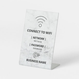 Einfaches Geschäft-Gast-Wifi-Passwort und Netzwerk Sockelschild