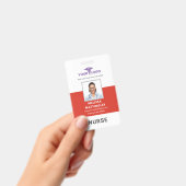 Einfaches Geschäft-Logo-Mitarbeiter-Foto-ID Ausweis (Handheld)