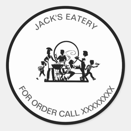 einfaches Geschäft Runder Aufkleber (Vorderseite)