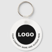 Einfaches Geschäftliches Werbe-Logo QR Code Schlüsselanhänger (Vorderseite)