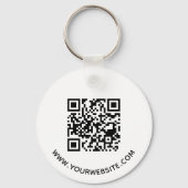 Einfaches Geschäftliches Werbe-Logo QR Code Schlüsselanhänger (Rückseite)