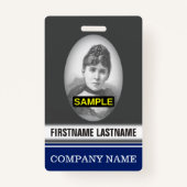 Einfaches Geschäfts-Angestellt-Foto-Abzeichen Ausweis (Rückseite)