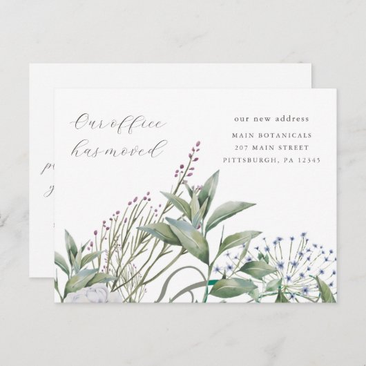 Einfaches Geschäftsbüro für Grünanlagen - Ankündig Postkarte (Vorne/Hinten)