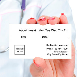 Einfaches Geschäftslogo für Ärzteberufe Terminkarte