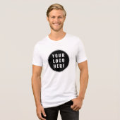 Einfaches Geschäftslogo Mitarbeiter individuell Tri-Blend Shirt (Vorderseite voll)