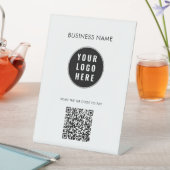 Einfaches Geschäftslogo modernes QR-Code benutzerd Sockelschild (In Situ)