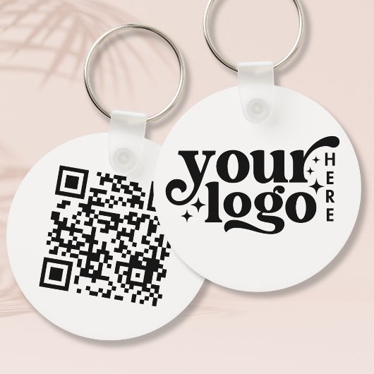 Einfaches Geschäftslogo QR-Code Firmenpromotion Schlüsselanhänger