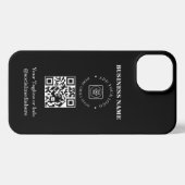 Einfaches Geschäftslogo QR-Code Promo iPhone-Hülle iPhone Hülle (Rückseite (Horizontal))