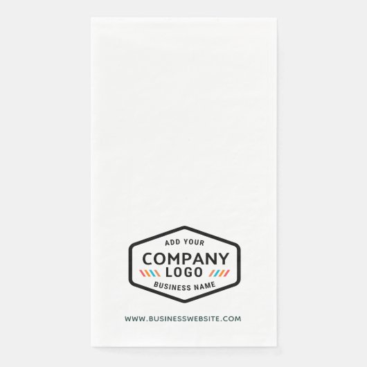 Einfaches Geschäftslogo und benutzerdefinierte Unt Serviette (Vorderseite)