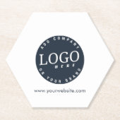 Einfaches Geschäftslogo und Corporate Website Untersetzer (Vorderseite)
