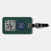 Einfaches Geschäftslogo und QR-Code-Promotion Gepäckanhänger (Vorderseite horizontal)