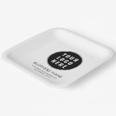 Einfaches Geschäftslogo und Website-Promotion Pappteller (Gewinkelt)