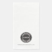 Einfaches Geschäftslogo und Website-Unternehmensve Serviette (Vorderseite)