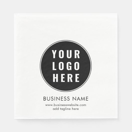 Einfaches Geschäftslogo und Werbepapier für Websit Serviette (Vorderseite)